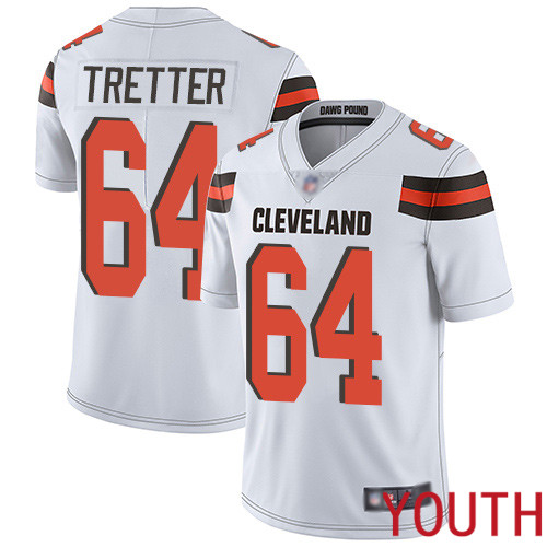 Cleveland Browns JC Tretter Youth White Limited Jersey #64 NFL Football Road Vapor Untouchable